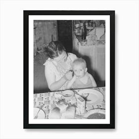 Wife Of Unemployed Oil Worker Feeding Her Baby, Seminole, Oklahoma By Russell Lee Art Print