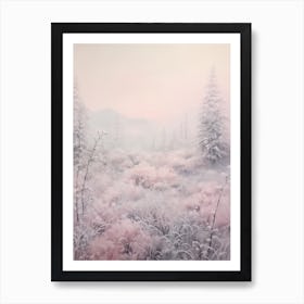 Dreamy Winter Painting Olympic National Park United States 2 Art Print