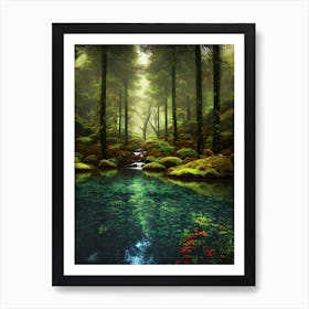 Mossy Forest 4 Art Print