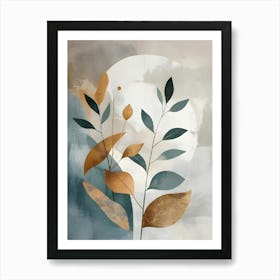 Abstract Leaves Canvas Print 2 Art Print