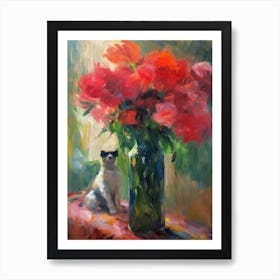 Sweet Pea With A Dog 2 Art Print