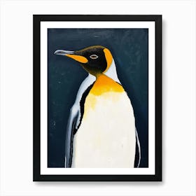 King Penguin Volunteer Point Colour Block Painting 4 Art Print