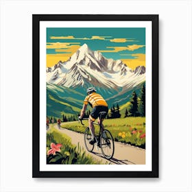 Tour De Mont Blanc France 11 Vintage Travel Illustration Art Print
