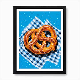 Pretzel Checkerboard Art Print