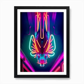 Neon Skull 13 Art Print
