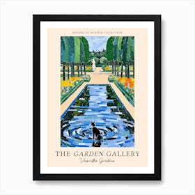 The Garden Gallery, Versailles Gardens France, Cats Matisse Style 4  Art Print