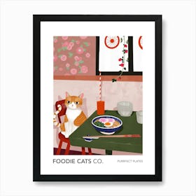 Foodie Cats Co Cat And Ramen In The Kitchen 2 Art Print