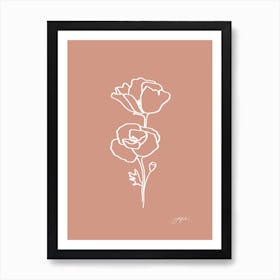 Flower Line Art No 483b Art Print