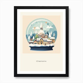 Chamonix France 2 Snowglobe Poster Art Print