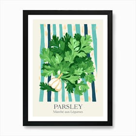 Marche Aux Legumes Parsley Summer Illustration 5 Art Print