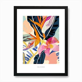 Colourful Flower Illustration Poster Heliconia 2 Art Print
