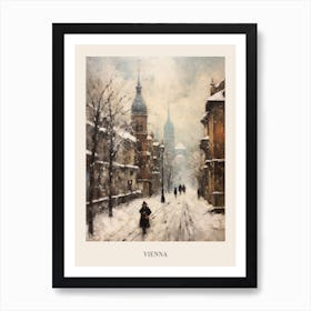 Vintage Winter Painting Poster Vienna Austria 3 Art Print