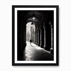 Salamanca, Spain, Black And White Analogue Photography 3 Art Print