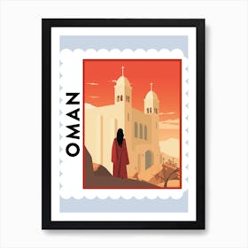 Oman 2 Travel Stamp Poster Art Print