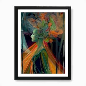 Portrait of a woman, elegant, eye catching. "Facing The Truth" Art Print