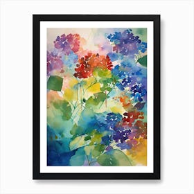 Hydrangea Flower Illustration 2 Art Print