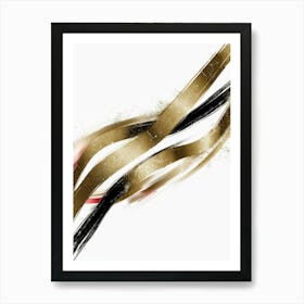 Gold And Black Stripes Art Print