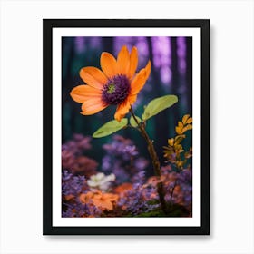 Flower In The Forest 3 Art Print
