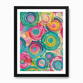 Colorful Swirls 5 Art Print