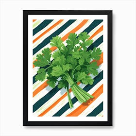 Cilantro Summer Illustration 3 Art Print