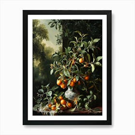 Baroque Floral Still Life Bergamot 2 Art Print