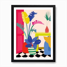 Maximalist Colorful Living Room Art Print