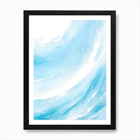 Blue Ocean Wave Watercolor Vertical Composition 143 Art Print