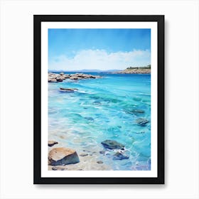 A Painting Of Elafonisi Beach, Crete Greece 4 Art Print