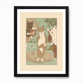 Venus Cat Art Print