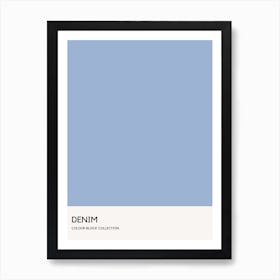 Denim Colour Block Poster Art Print