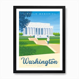 Washington Dc Lincoln Memorial United States Art Print