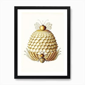 Queen Beehive 1 Vintage Art Print