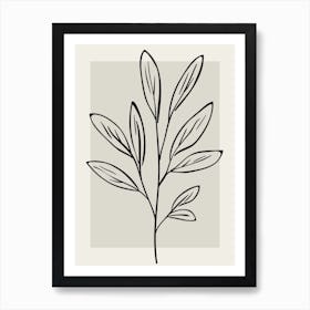 Neutral Wall Floral Botanical Line Art Minimalist Modern Bedroom Living Pink Art Print