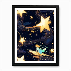 Starry Night Wallpaper Art Print