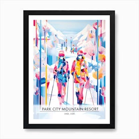 Park City Mountain Resort   Utah Usa, Ski Resort Poster Illustration 0 Art Print