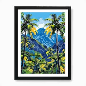 Tropical Landscape With Palm Trees 4 Art Print