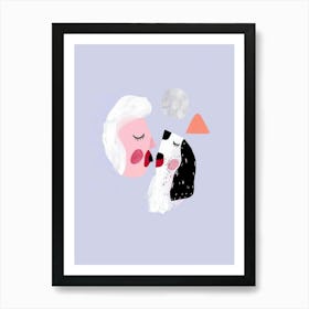 Kissing Couple 5 Art Print