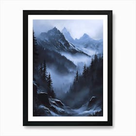 Mountain Landscape Painting Art Print