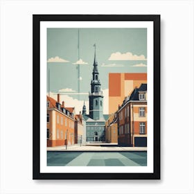 Retro Copenhagen Art Print