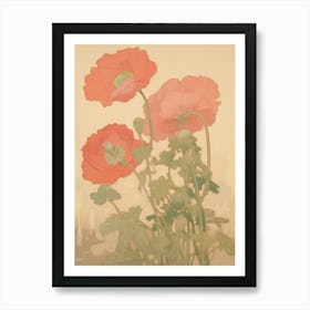 Muted Tones Flowers 4 Art Print