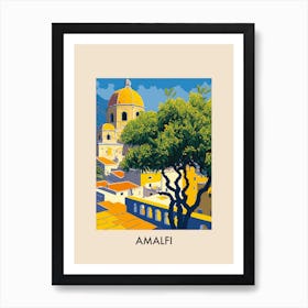 Amalfi Lemons Italy Vintage Travel Poster Art Print