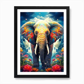 Elephant In The Forest 2 Art Print