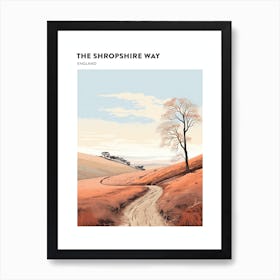 The Shropshire Way England 4 Hiking Trail Landscape Poster Art Print