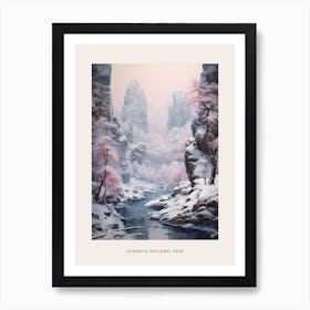 Dreamy Winter National Park Poster  Yosemite National Park United States 2 Art Print
