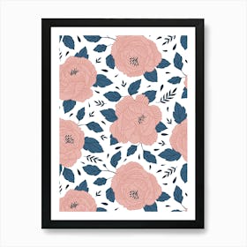 Pink Roses 3 Art Print