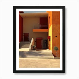 Building With Stairs Art Print