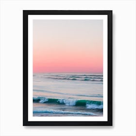 Woolacombe Beach, Devon Pink Photography 2 Art Print