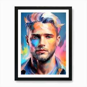 Color Portrait Of A Man Art Print