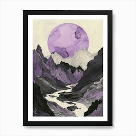 Purple Moon Art Print