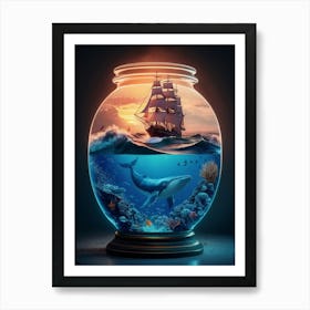 Ship In A Bottle 1 Art Print